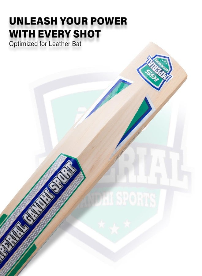 IGS Grade A Kashmir Willow Cricket Bat | Standard Size Cricket Bat | Professional Bat for Leather Ball Singapore Cane Handle - Image 5
