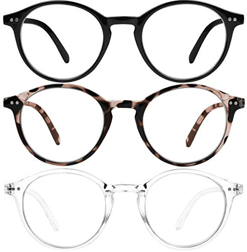 Yogo Vision Blue Light Blocking Glasses Men Women Vintage Computer Glasses Blue Light Protection Round Rim Frame Anti Eyestrain Blue Light Blocker Eyeglasses (3 pack) - Image 1