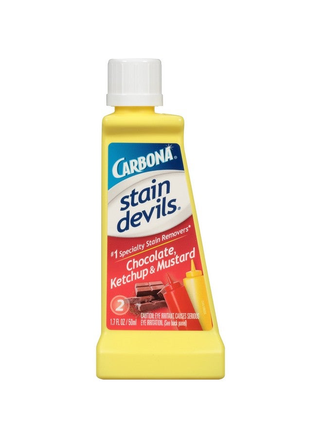 كاربونا وصمة عار الشياطين 2 الكاتشب والخردل والشوكولاتة | مزيل بقع الغسيل ذو القوة الاحترافية | منظف متعدد الأقمشة | آمن على البشرة والأقمشة القابلة للغسل | 1.7 أونصة سائلة، 1 عبوة - Image 1