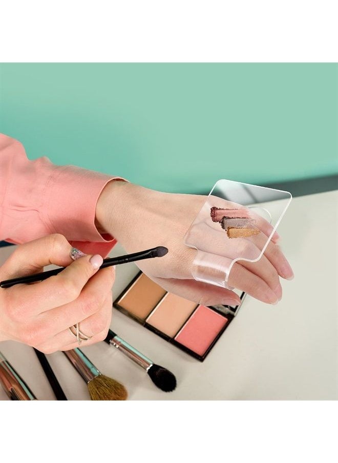 minkissy - Minkissy 3pcs Makeup Hand Palette Acrylic Nail Art Manicure Palette Makeup Palette Spatula for Home Salon Professional - Image 1