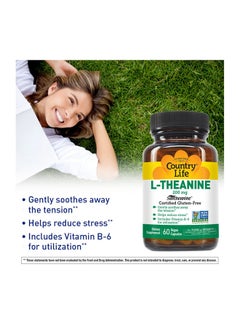 Country Life Ltheanine 200Mg Suntheanine Ltheanine 60 Vegan Capsules Certified Gluten Free Certified Vegan Certified Halal  - Image 5