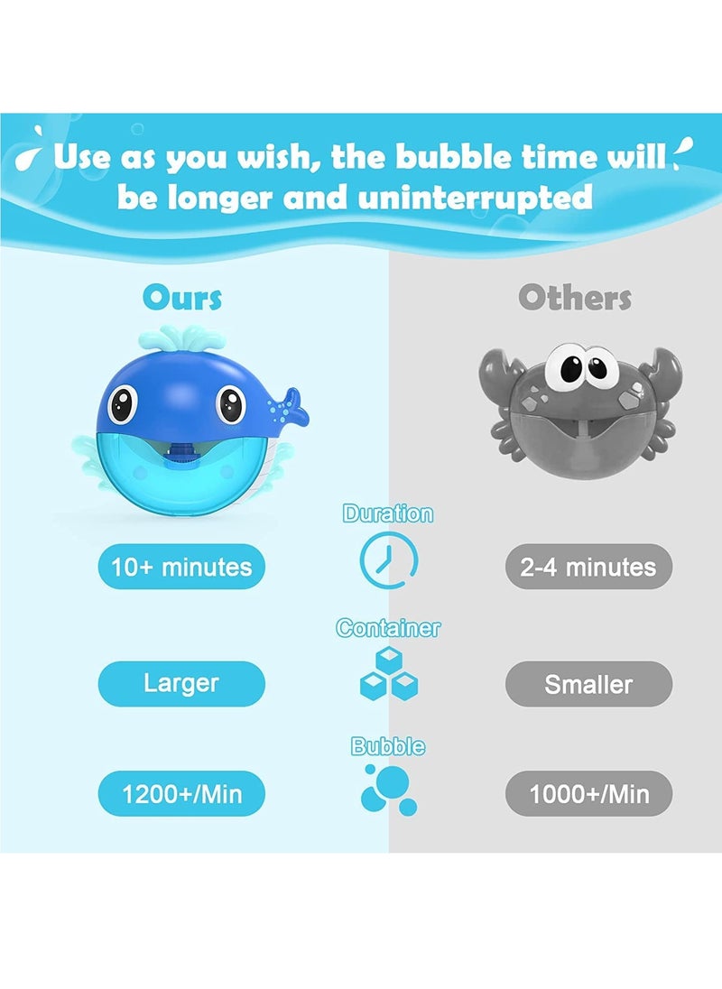 Generic - Bath Toys Bath Bubble Maker Bathtub Bubble Machine Whale Bath Time Toys for Toddlers 1000+ Bubbles Per Minute 12 Children’s Songs Baby Shower Toy Gift for Kid Girl Boy - Image 1