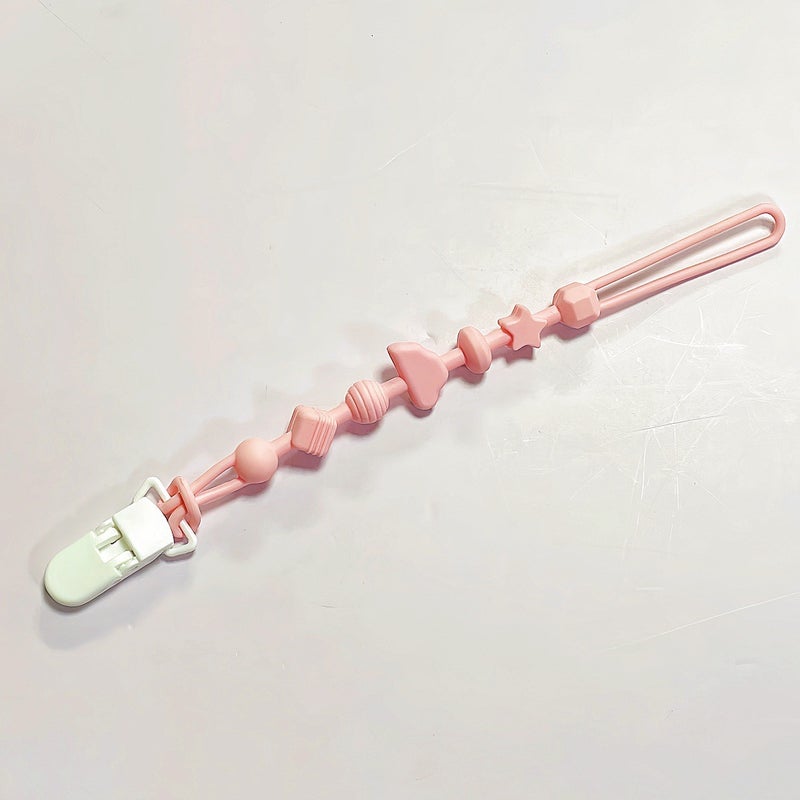 Xs Silicone Teething Chain with Anti-Loss Strap - Baby Teether Toy - Image 1