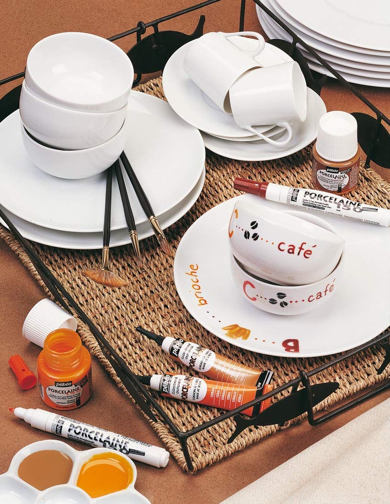 Pebeo علامة طلاء السيراميك بيبو بورسلين 150 - طرف رفيع (0.7 مم) - مجموعة متنوعة من 3 ألوان - Image 4