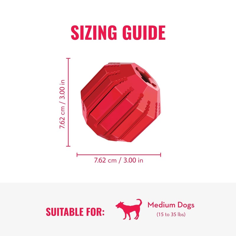 KONG Stuff-A-Ball - Durable Chew Toy for Dogs - Natural Rubber Dog Toy for Dental Health - Pet Toy for Chewing & Teeth Cleaning - Stuffable Toy for Dog Treats & Snacks - for Medium Dogs - Image 4