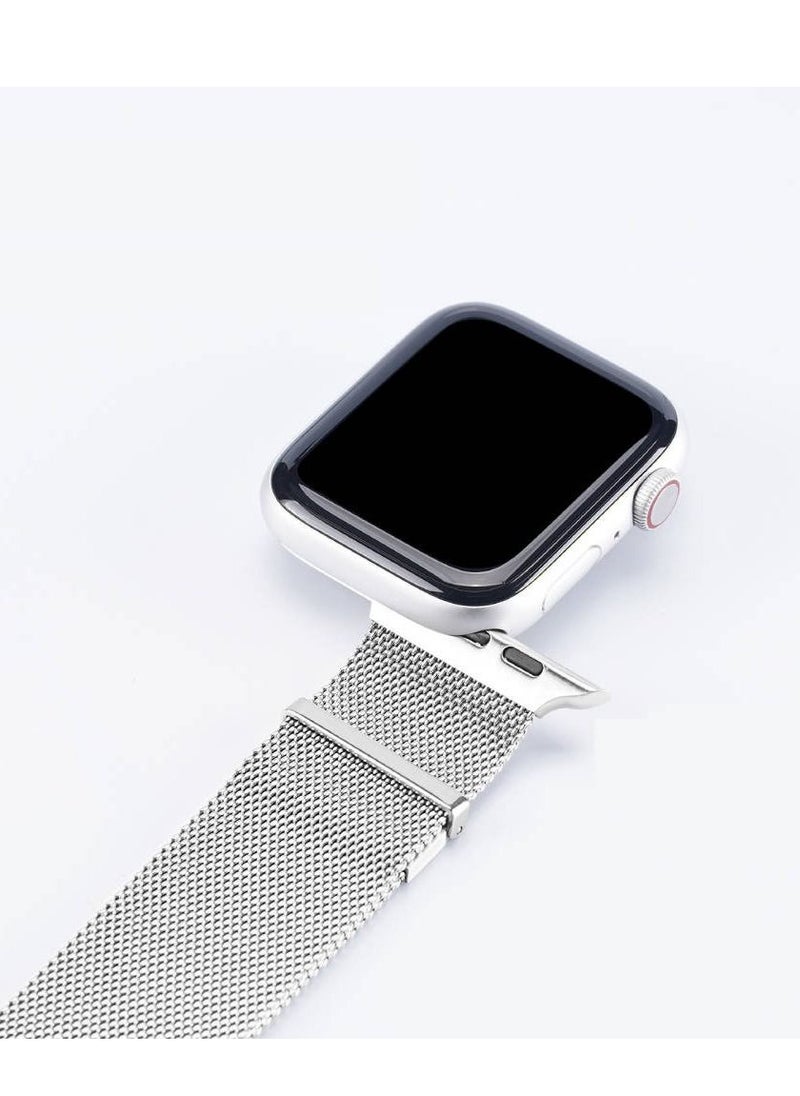 DUX DUCIS - Pasek do APPLE 42/44/45 MM Dux Ducis Strap Milanese srebrne Watch Band - Image 1