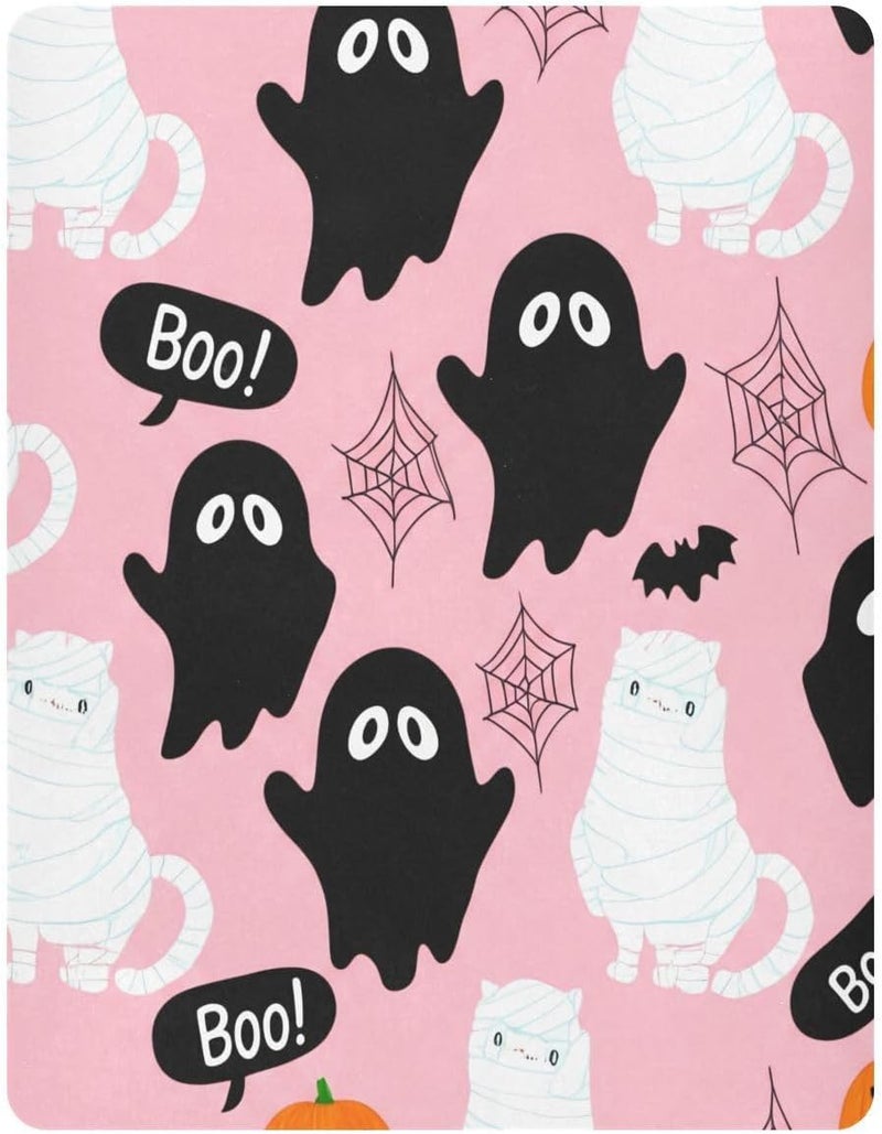 Halloween Mummy Cats Crib Sheets for Boys Girls Ultra Soft Breathable Baby Crib Sheet Fitted Crib Sheets for Standard Size Crib and Toddler Mattresses, 39 x 27 Inch - Image 2