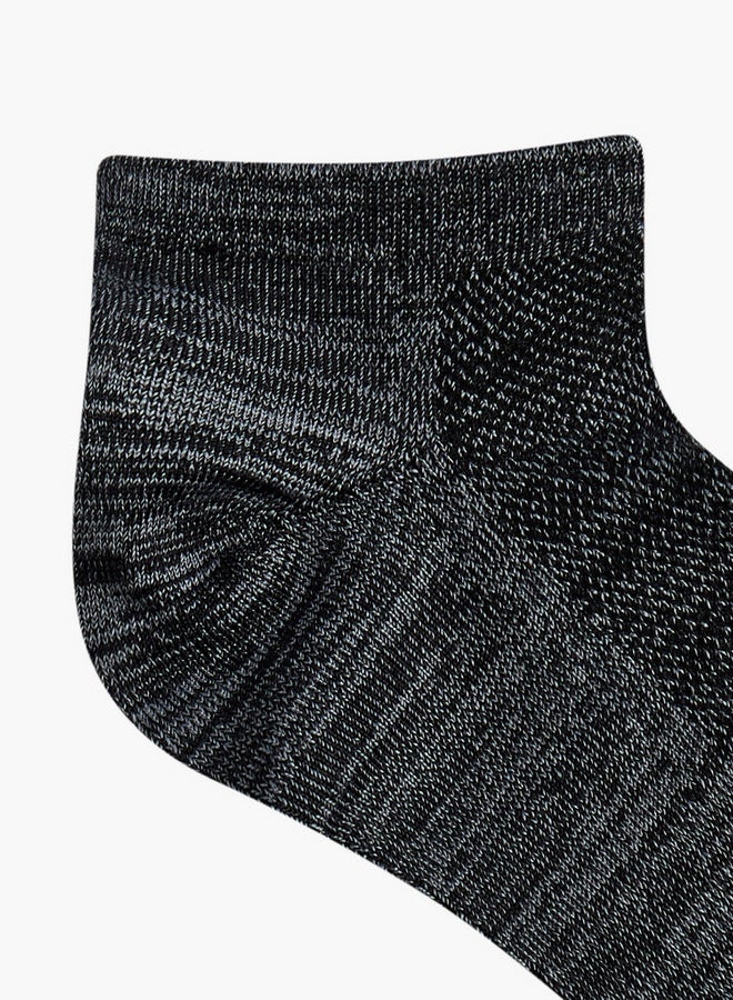 SKECHERS Textured Ankle Length Sports Socks - Set of 3 - Image 5