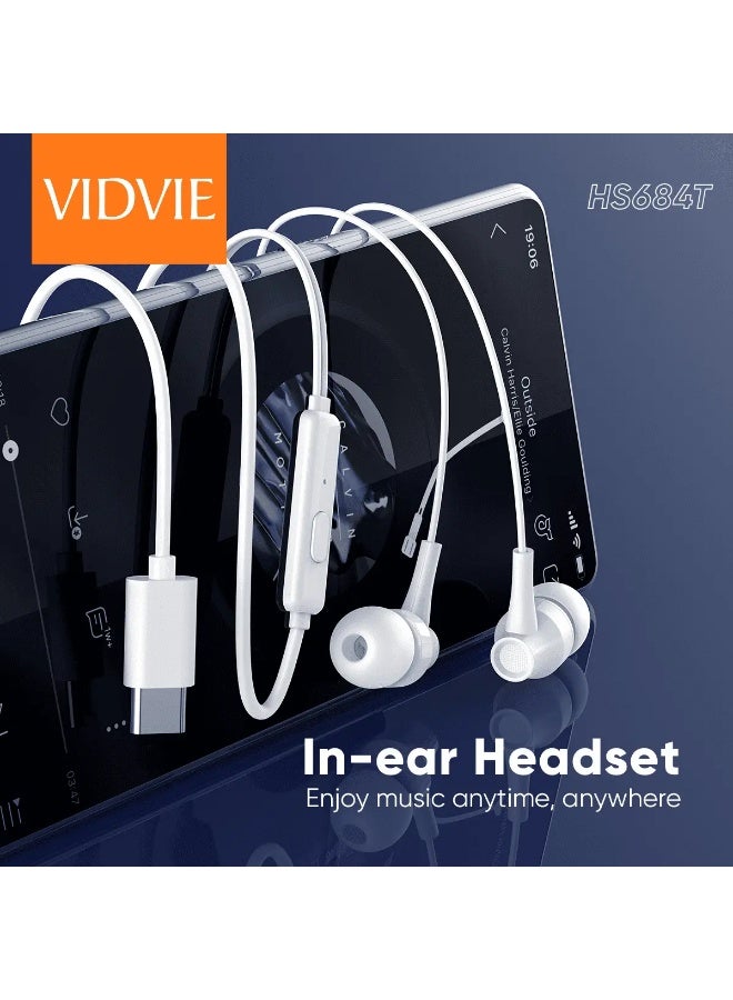 Vidvie HS684T Wired Earphones with Type-C Connector – Experience Pure Sound - Image 2