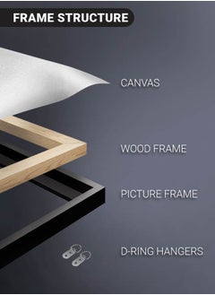 Art Decor Art Decor Framed Canvas Wall Art of Abstract White and Gold Mountain Landscape Print Wall Decor for Home Office Living Room Bedroom Gifting  - Image 4