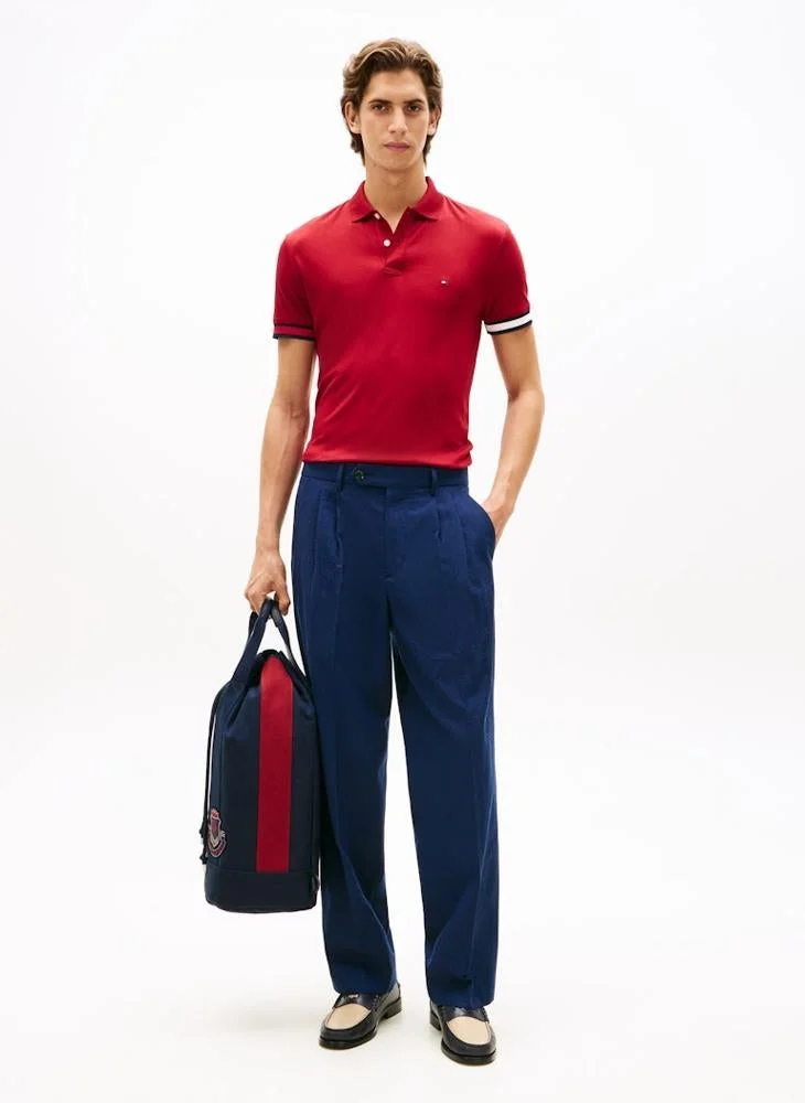 TOMMY HILFIGER  Slim Fit Interlock Knit Tipped Polo Shirt for Men | Best Price UAE