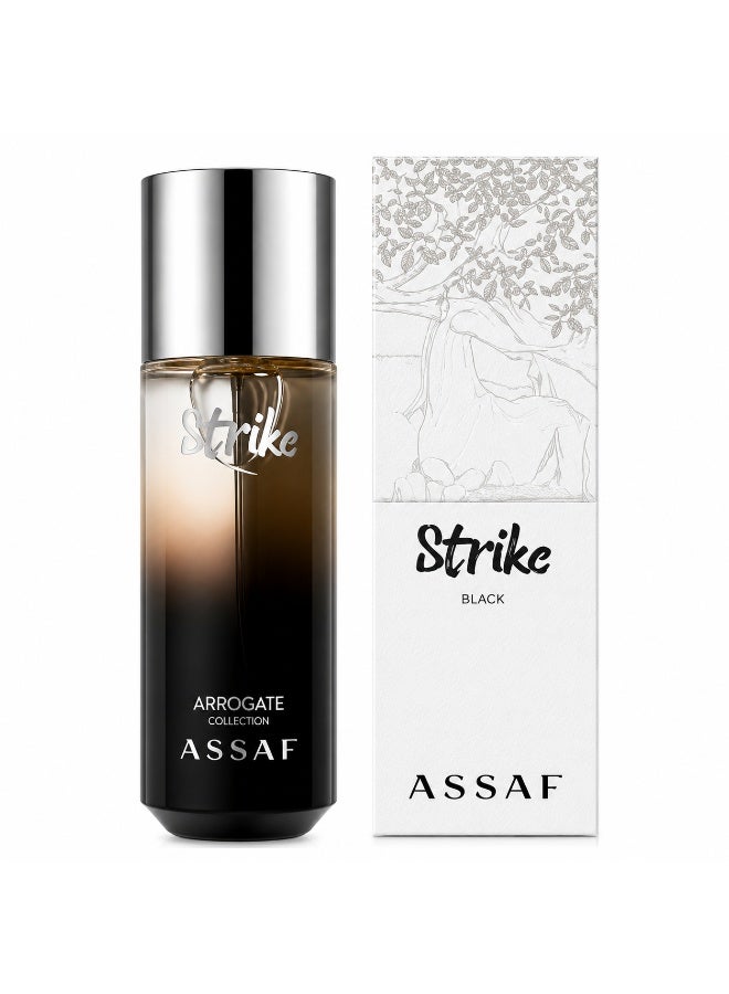 عساف عطر عساف سترايك بلاك أو دو بارفان 125 مل للرجال – عطر حمضي فاكهي خشبي متبل - Image 2