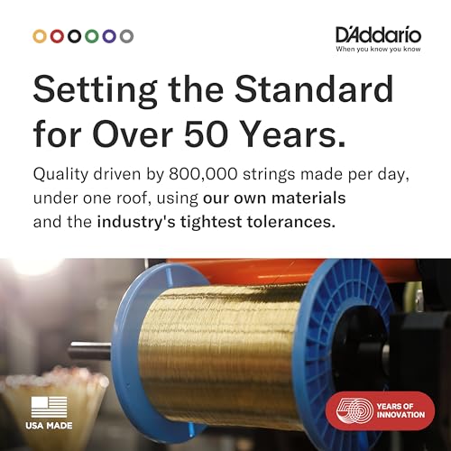 D'Addario Guitar Strings - Phosphor Bronze Acoustic Guitar Strings - EJ15 - Rich, Full Tonal Spectrum - For 6 String Guitars - 10-47 Extra Light - Image 5