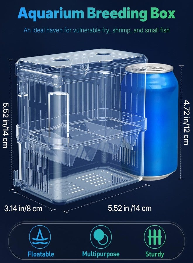 باوفلي صندوق تربية أسماك الزينة Pawfly - حاضنة بلاستيكية شفافة لصغار الأسماك والروبيان وسمك البيتا وسمك المهرج - Image 2