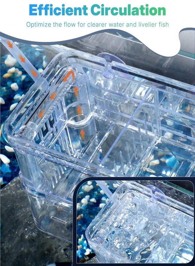 باوفلي صندوق تربية أسماك الزينة Pawfly - حاضنة بلاستيكية شفافة لصغار الأسماك والروبيان وسمك البيتا وسمك المهرج - Image 5