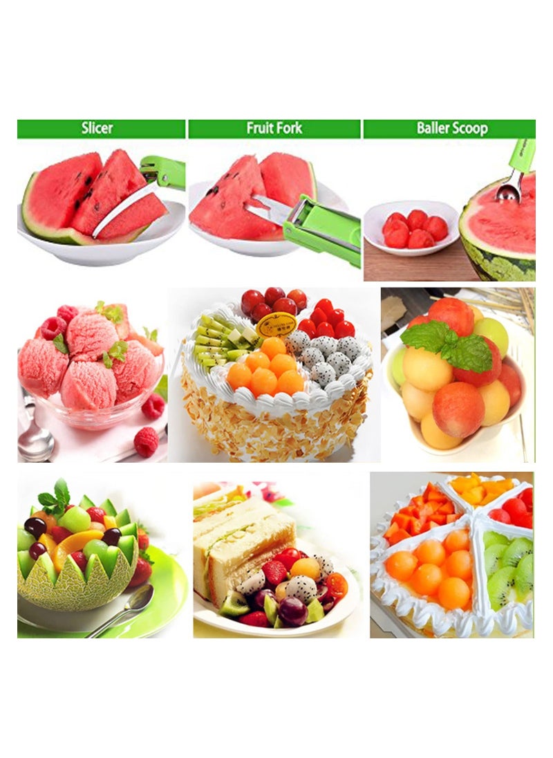 Y&D 3 in 1 Fruit Slicer Engraving Cutter with Digging Spoon Set, SYOSI Scooper Seed Remover Dig Pulp Separator Slice, Suitable For Home Kitchen, Art Carving  - Image 4