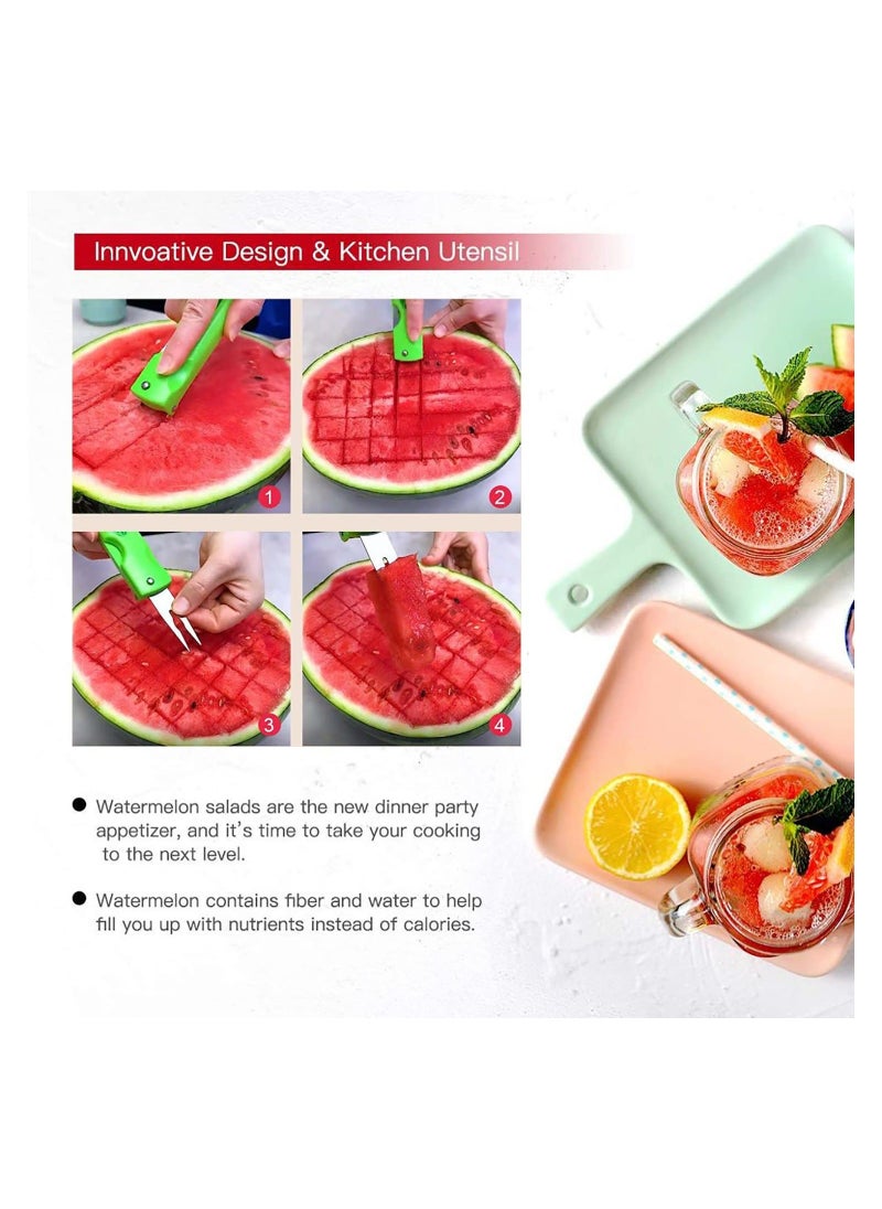 Y&D 3 in 1 Fruit Slicer Engraving Cutter with Digging Spoon Set, SYOSI Scooper Seed Remover Dig Pulp Separator Slice, Suitable For Home Kitchen, Art Carving  - Image 2