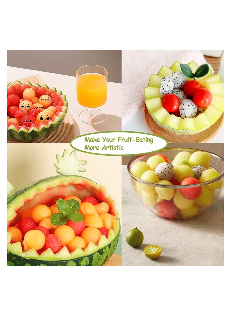 Y&D 3 in 1 Fruit Slicer Engraving Cutter with Digging Spoon Set, SYOSI Scooper Seed Remover Dig Pulp Separator Slice, Suitable For Home Kitchen, Art Carving  - Image 5