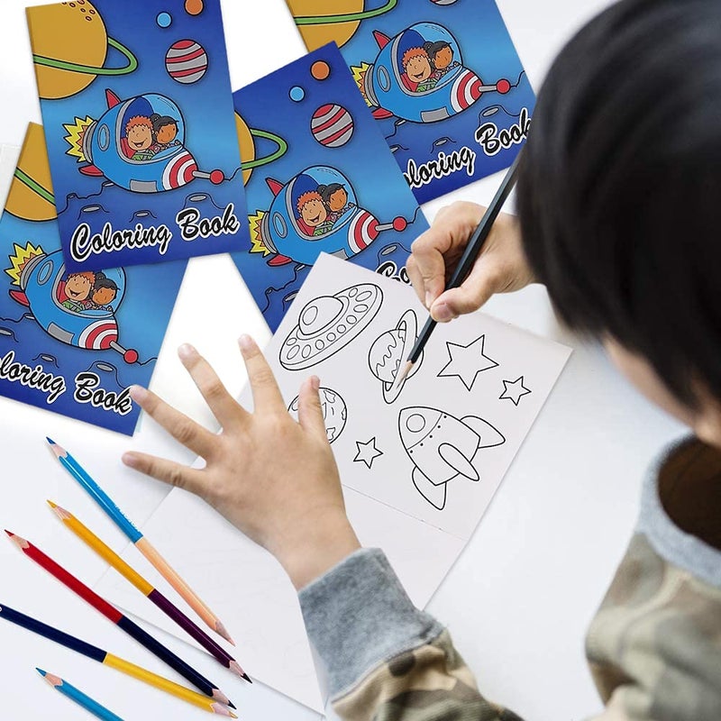 ArtCreativity Space Coloring Books for Kids, Set of 12, 5 x 7 Inch Small Color Booklets, Fun Treat Prizes, Favor Bag Fillers, Birthday Party Supplies, Art Gifts for Boys and Girls - Image 5