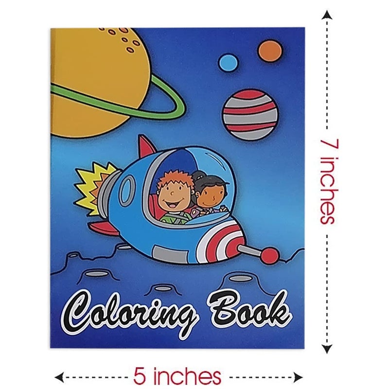 ArtCreativity Space Coloring Books for Kids, Set of 12, 5 x 7 Inch Small Color Booklets, Fun Treat Prizes, Favor Bag Fillers, Birthday Party Supplies, Art Gifts for Boys and Girls - Image 3