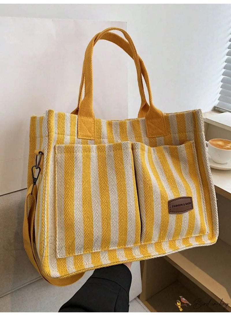 Shein Women's SHEIN Trend Shoulder Tote Bag Large Capacity Multi-purpose Messenger Bag, Perfect for School, Collage, Vacation, Beach & Daily Use  - Image 1