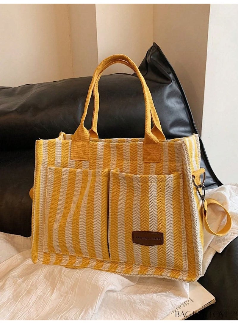 Shein Women's SHEIN Trend Shoulder Tote Bag Large Capacity Multi-purpose Messenger Bag, Perfect for School, Collage, Vacation, Beach & Daily Use  - Image 4