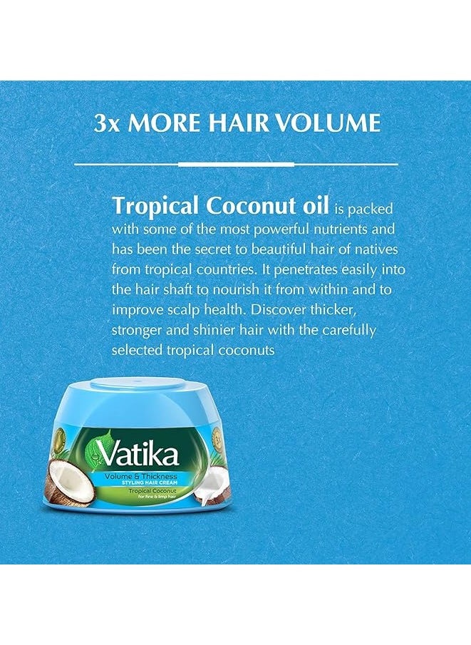 VATIKA Vatika Volume & Thickness Styling Hair Cream  Coconut  190ML  - Image 2