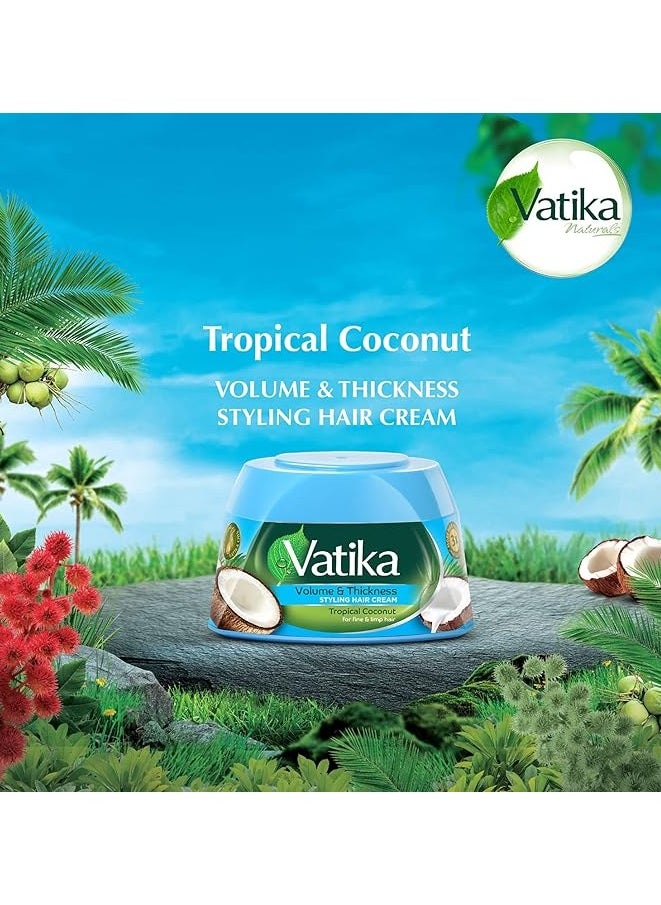 VATIKA Vatika Volume & Thickness Styling Hair Cream  Coconut  190ML  - Image 3