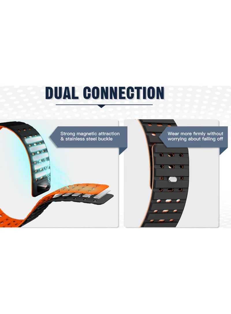 Newest Magnetic Whoop 5.0 One/Peak Band Silicone Replacement Wristband Compatible with Whoop Strap 5.0 One/Peak, Breathable, Sweatproof, Durable & Comfortable（Not for WHOOP 4.0/MG） - Image 4