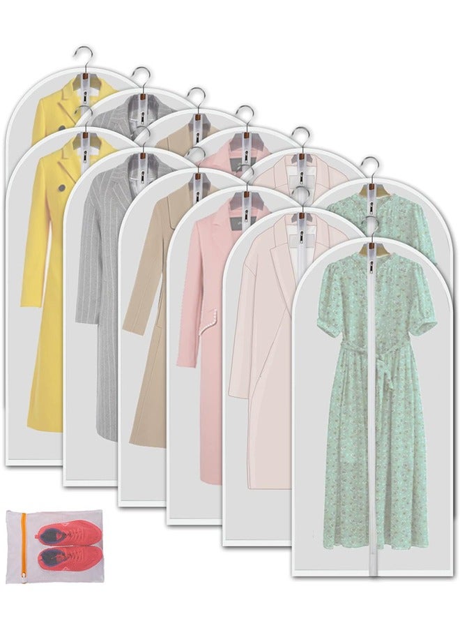 Garment Bags for Hanging Clothes 24'' x 48'',Transparent with Zipper for Skirt, Overcoat and Dance dress, 5 packs  - Image 5