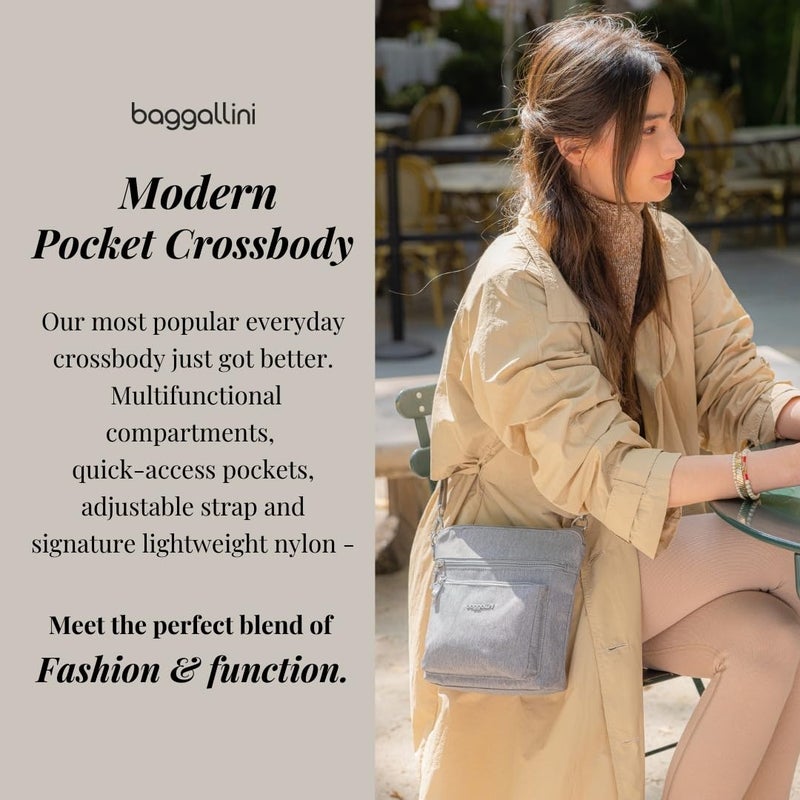 Baggallini Women's Modern Pocket Crossbody, Sterling Shimmer - Image 2