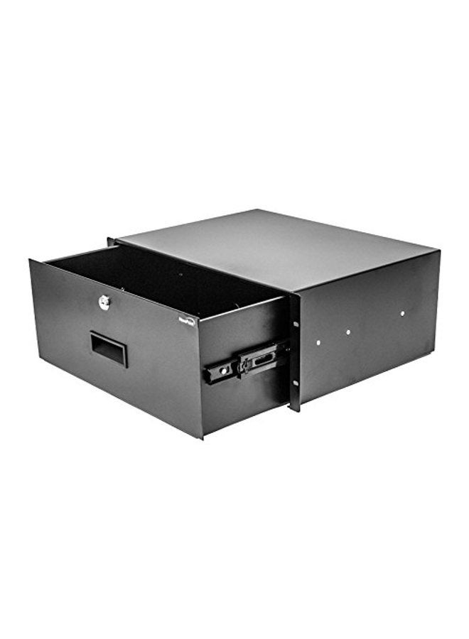 NavePoint Server Cabinet Case 19 Inch Rack Mount DJ Locking Lockable Deep Drawer with Key 4U - Image 1