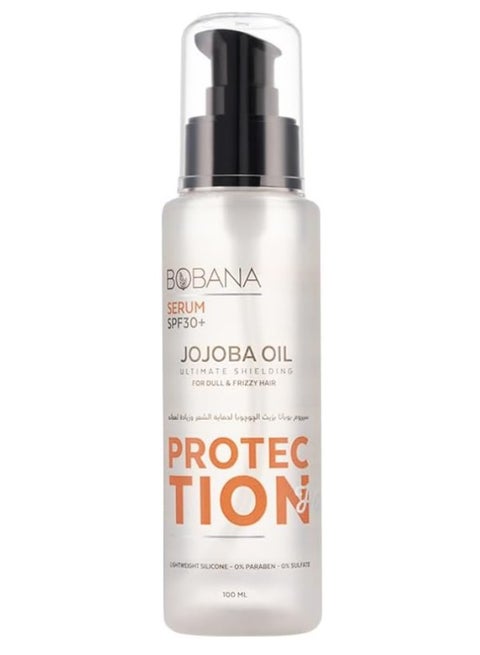 سيروم للشعر مضاد للتجعد مع زيت الجوجوبا للأطراف المتقصفة والحماية من الشمس - خالٍ من الكبريتات والبارابين - (100 مل)