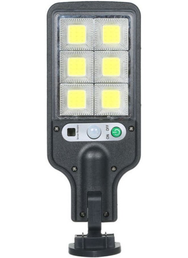 ELTRAZONE ☀️ Solar Powered Street Light with 72 High-Brightness COB LEDs – Black Outdoor Waterproof Wall-Mounted Light with Motion Sensor, Remote Control & Auto On/Off – Energy-Efficient Solar Security Lamp for Garden, Garage, Driveway, or Yard Lighting - Image 1
