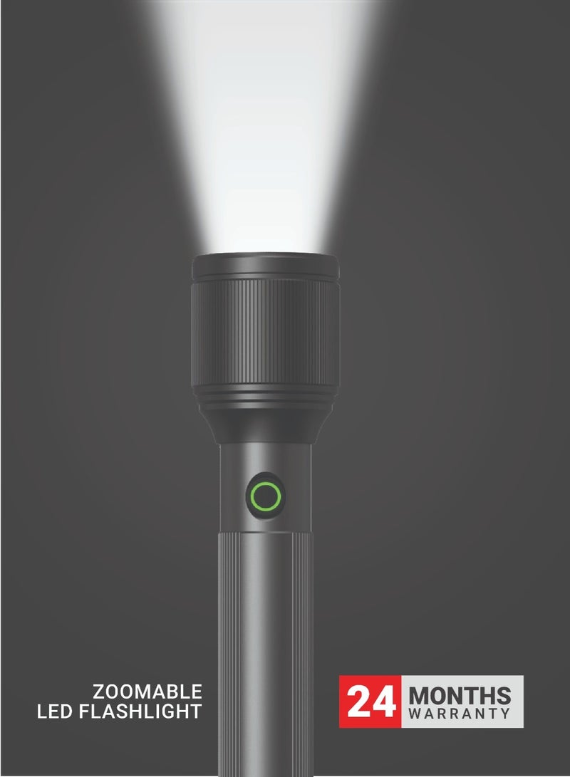 Flexy FT821ED Zoomable Ultra-Bright 5050 Laser LED Rechargeable Flashlight – Powerful, Durable & Long-Range Lighting” - Image 3