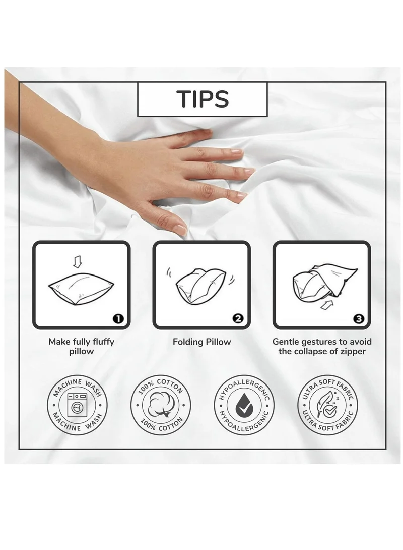 Donetella Decorative Embroidered Cushion Cover Grey/white 45x45Cm (Without Filler)
