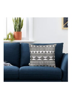Donetella Decorative Embroidered Cushion Cover Grey/white 45x45Cm (Without Filler)  - Image 2