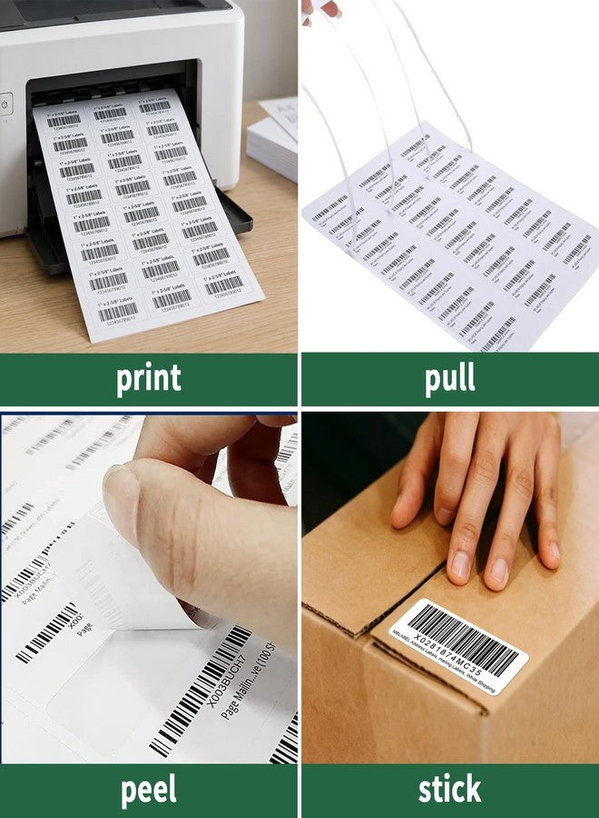 RyhamPaper Printable Address Labels 1" x 2-5/8", 750 Labels (25 Sheets), 30 per Sheet, Mailing & Shipping Labels for Laser & Inkjet Printers, 8.5" x 11" White Sticker Paper - Image 4