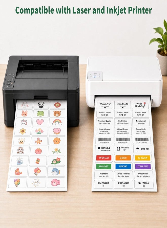 RyhamPaper Printable Address Labels 1" x 2-5/8", 750 Labels (25 Sheets), 30 per Sheet, Mailing & Shipping Labels for Laser & Inkjet Printers, 8.5" x 11" White Sticker Paper - Image 3