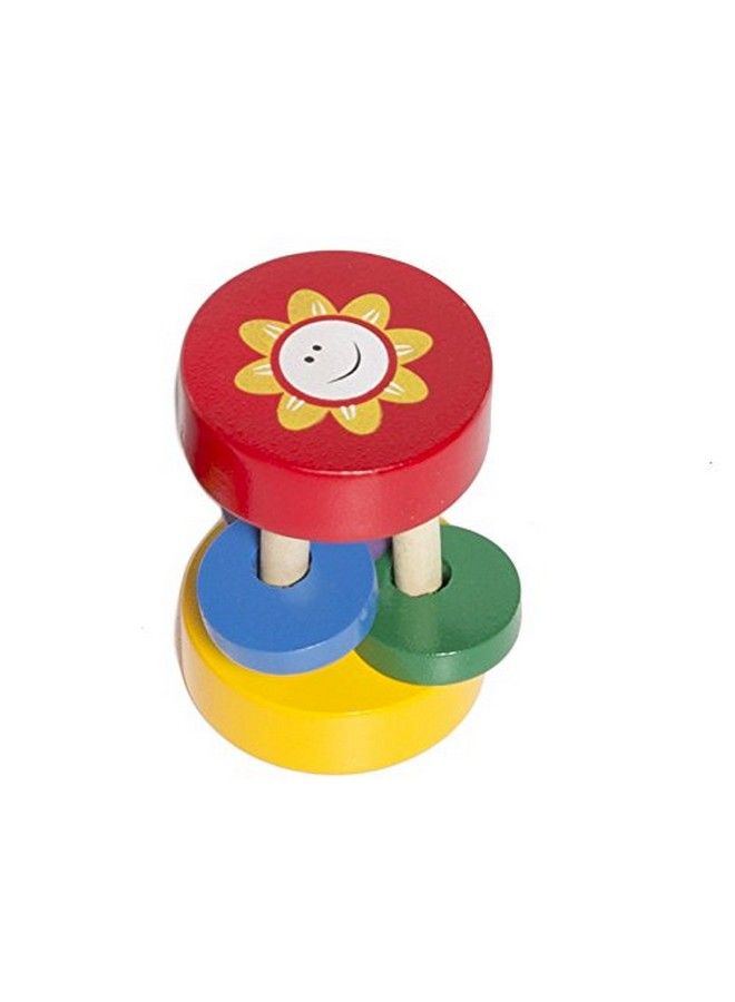 Shumee Wooden Eco Friendly Sunflower Rattle Toymusic Maker For Infants Babies (6 Months+)Organic Natural Teething Clutching Percussion Toy Discover Soundsred & Yellow - Image 5