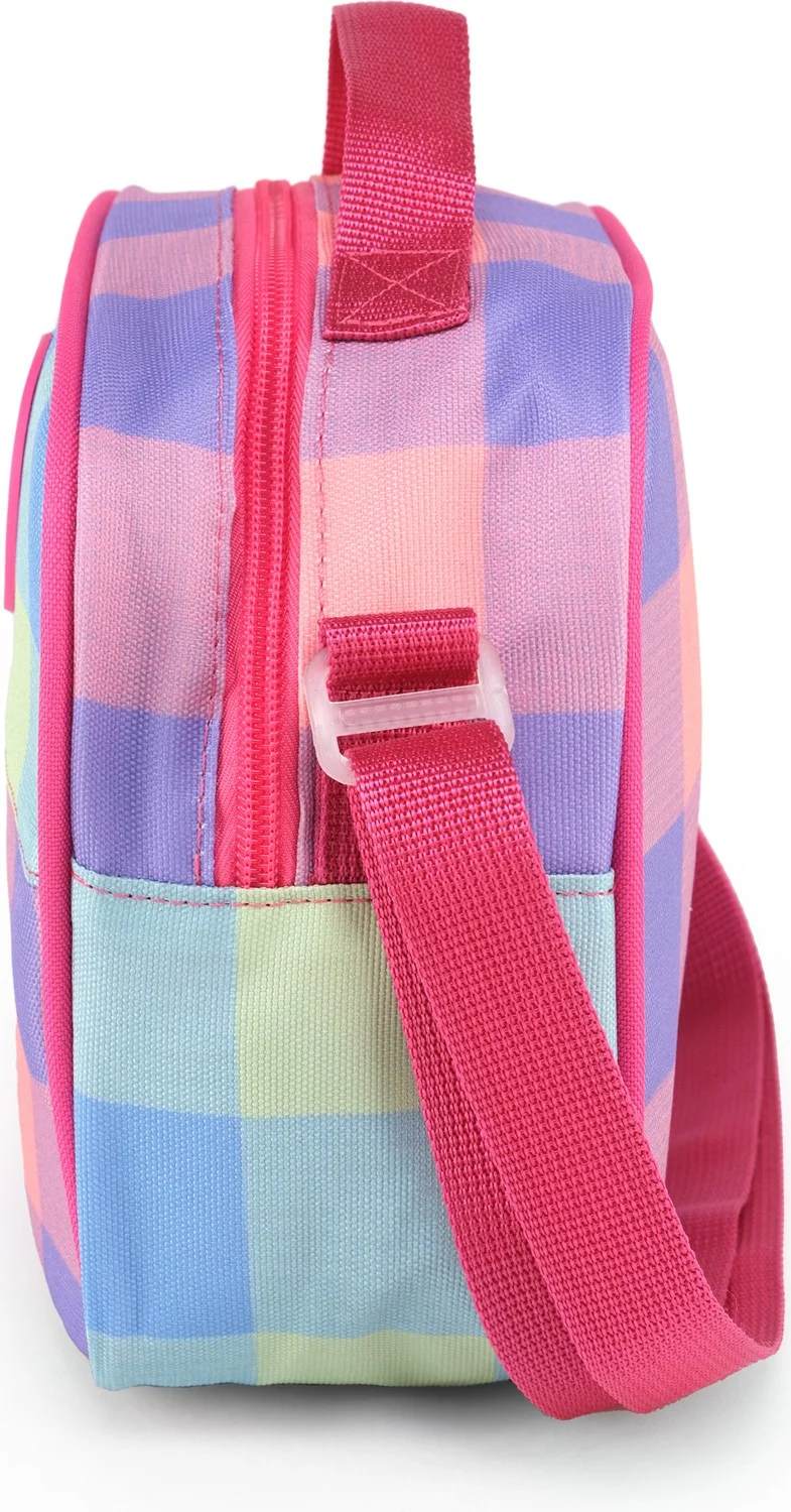 UNITED COLORS OF BENETTON . Plaid Pattern Girls Lunch Bag