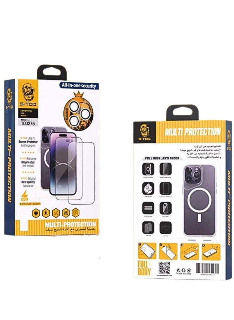 اس-توب بكج الحماية المتكامل الأصلي من إس توب ايفون 14 بلس (10in1) - Image 4