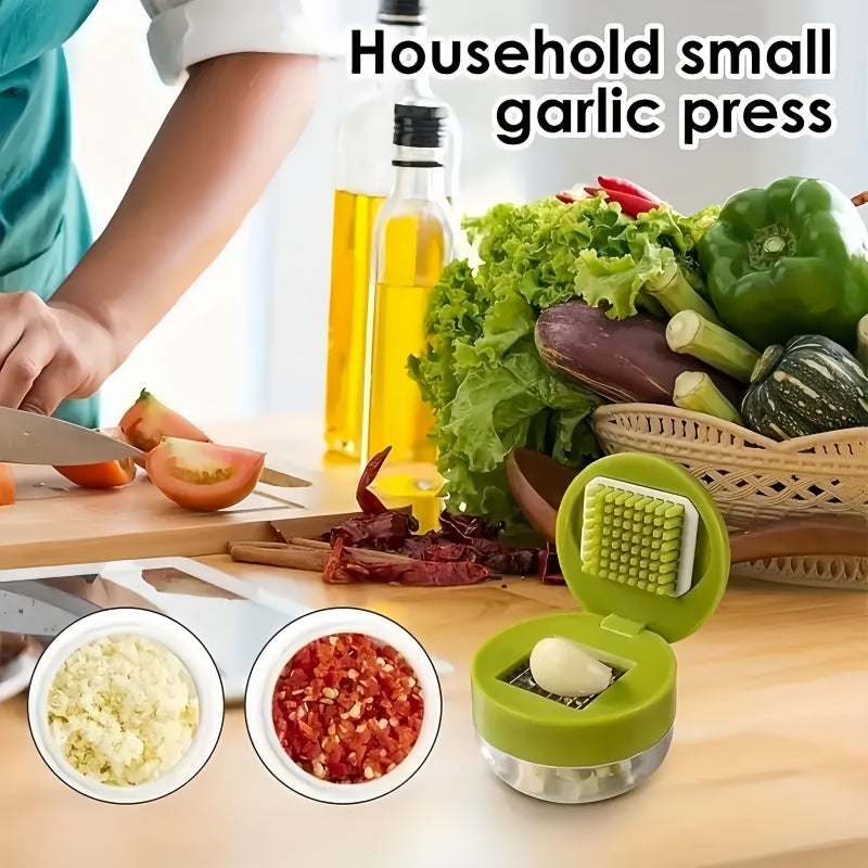 Stainless Steel Manual Garlic Grinder Mini Handheld Chopper Ergonomic Handle No Electricity Durable Garlic Press - Image 1