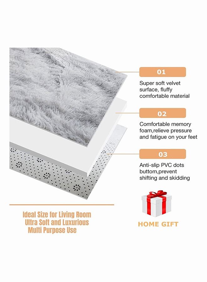 HOMESTAR Modern Rugs Fluffy Soft Touch Dazzle Sparkle Area Rug Carpet Large for Living Room Bedroom Floor Mat - Image 2