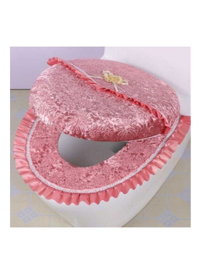 NIBEMINENT 2 Pieces Pasted Toilet Seat Cushion Set Washable Soft Warmer Cover Pad Multicolour 15x5x10cm - Image 5