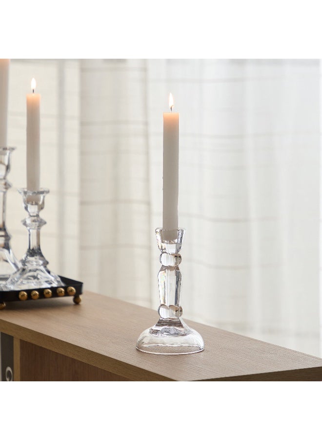 Home Box حامل شموع زجاجي شفاف لتزيين المنزل - Image 1