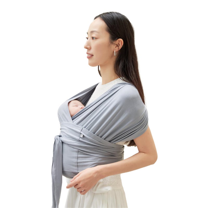 Konny Baby Carrier Flex SoftBreeze with Head Support Adjustable Easy to Wear HandsFree Breathable Baby Wrap Sling Perfect for Newborn Babies Essentials up to 44 lbs XSXL Blue Grey - Image 2