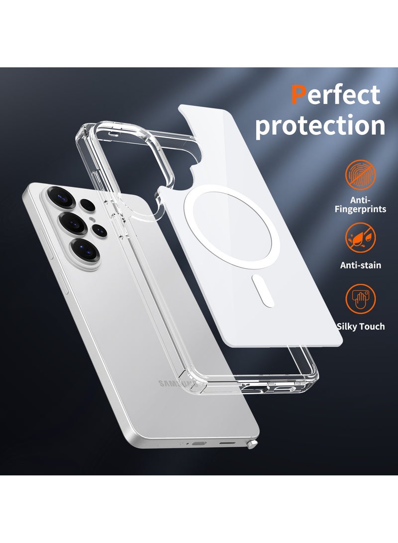 Compatible with Samsung S26 Ultra Phone Case Two-in-One Transparent Magnetic Protective Cover Full-Coverage Drop Protection with Raised Camera Bump MagSafe Compatible Wireless Charging for Car Use Scratch-Resistant Ultra-Thin Design - Image 2