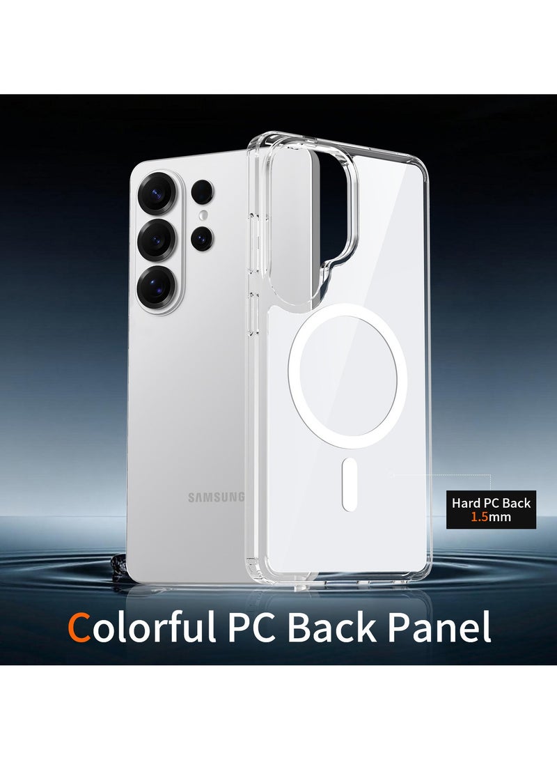 Compatible with Samsung S26 Ultra Phone Case Two-in-One Transparent Magnetic Protective Cover Full-Coverage Drop Protection with Raised Camera Bump MagSafe Compatible Wireless Charging for Car Use Scratch-Resistant Ultra-Thin Design - Image 4