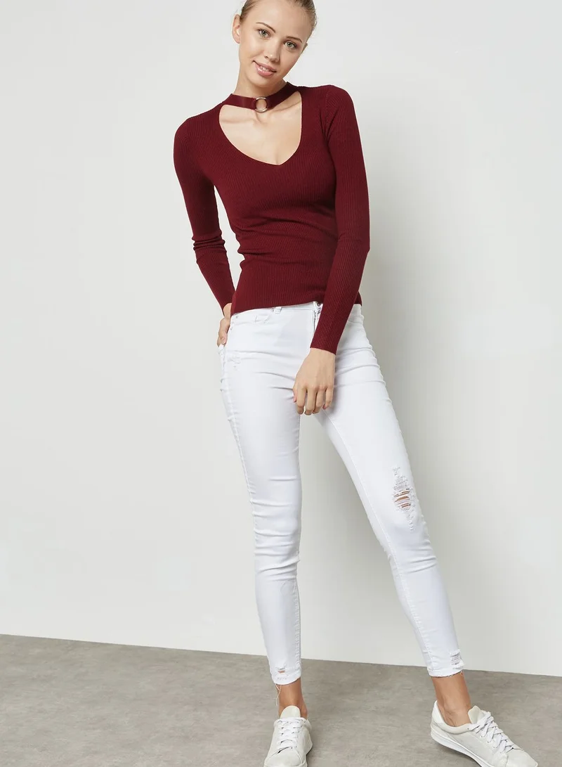 Miss Selfridge LIZZIE Knee Slit Jeans